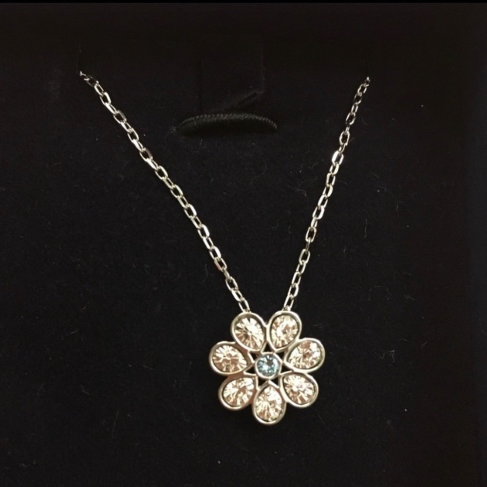 Swarovski Astrid silver flower pendant, NWT